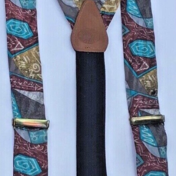 Boston Traders suspenders  braces, nice silk  colours & print  made in USA 🇺🇸 - Picture 2 of 6
